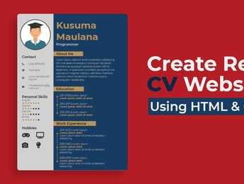 Membuat CV Dengan HTML CSS Dan JAVASCRIPT - Featured image